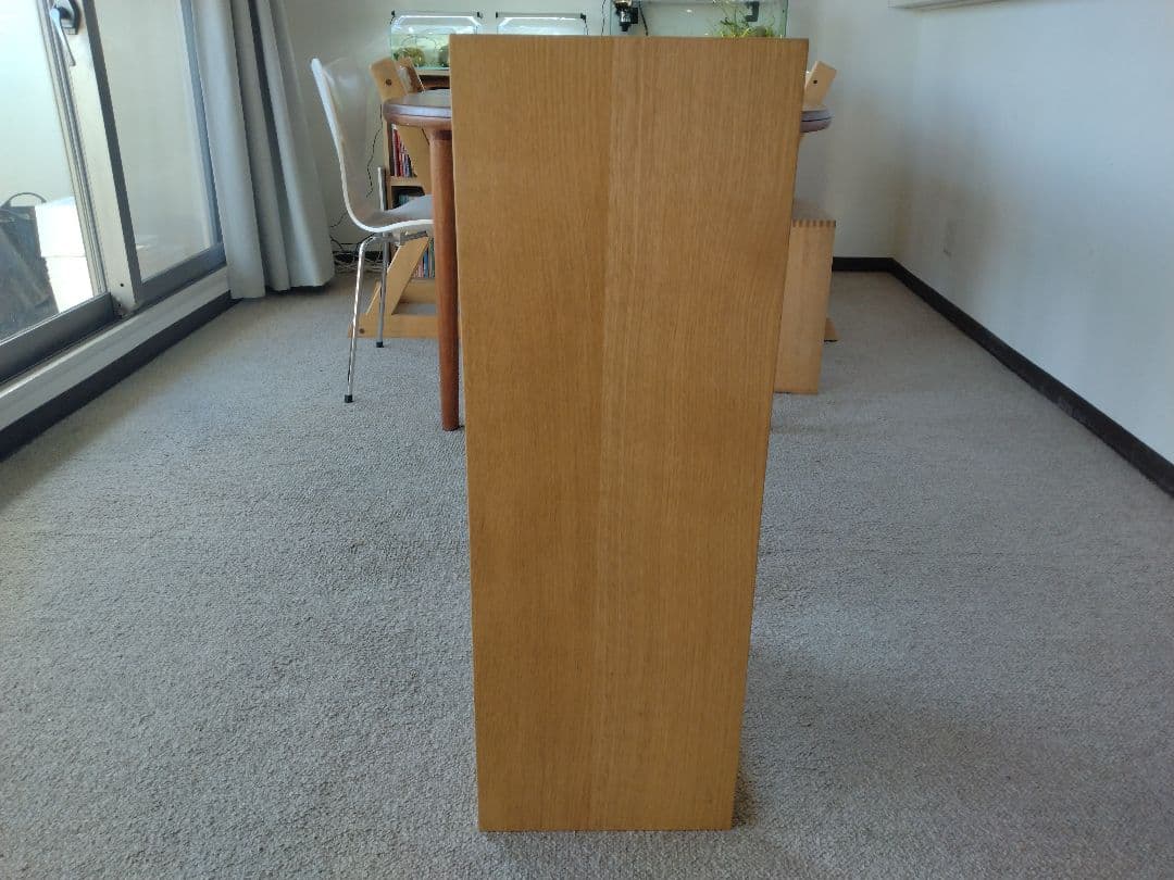 【美品】MUJI無印良品 スタッキングシェルフ2×1段/オーク材オープンラック棚