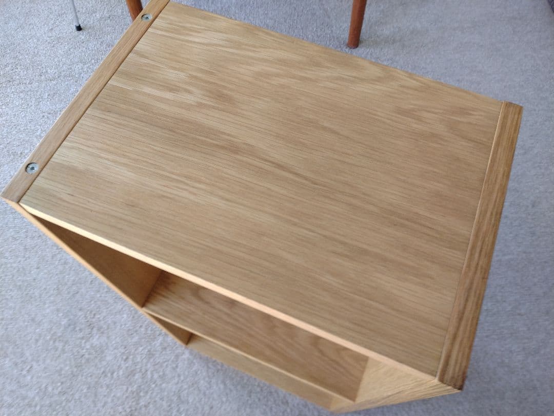 【美品】MUJI無印良品 スタッキングシェルフ2×1段/オーク材オープンラック棚