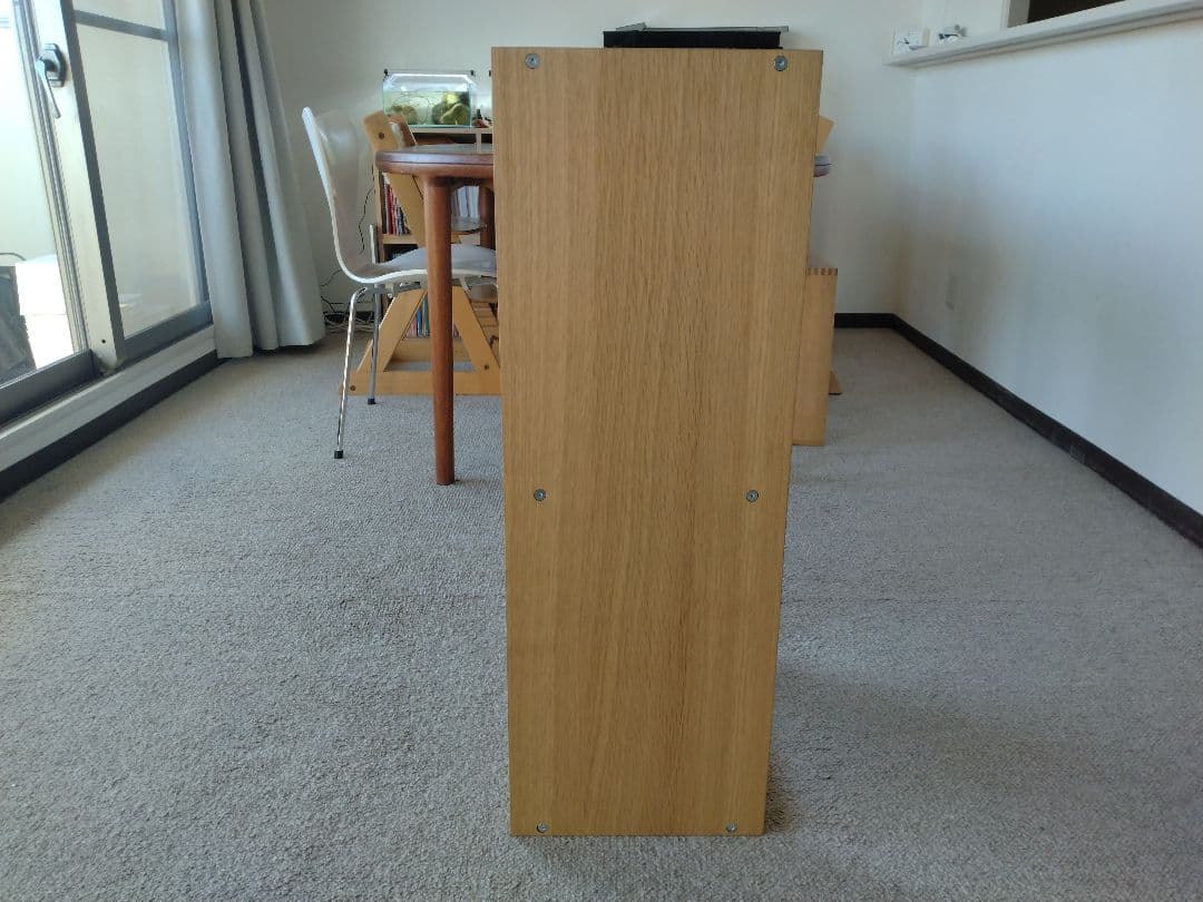 【美品】MUJI無印良品 スタッキングシェルフ2×1段/オーク材オープンラック棚