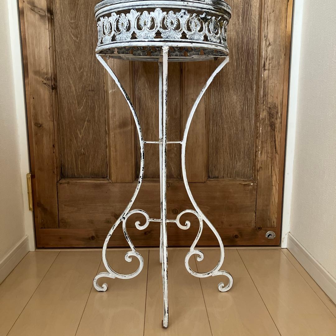 鳥かご アンティーク風 高さ142cm 金属 × 木製 ペイント ガーデニング