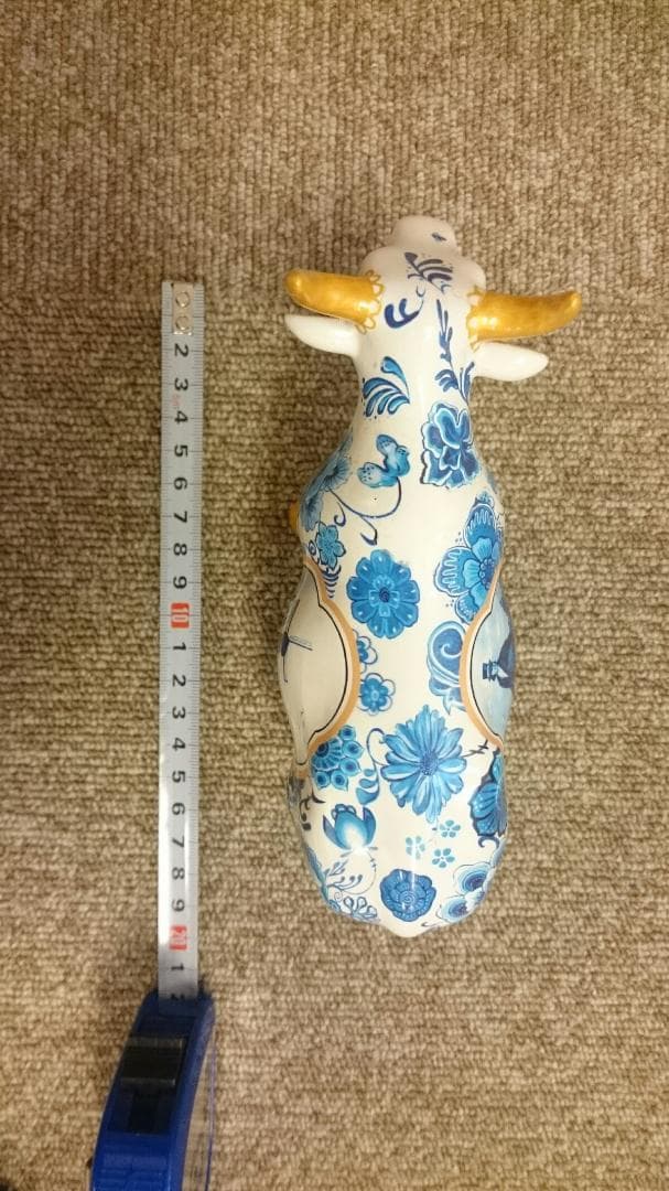 4 CowParade【カウパレード】牛置物 Blue Bone China