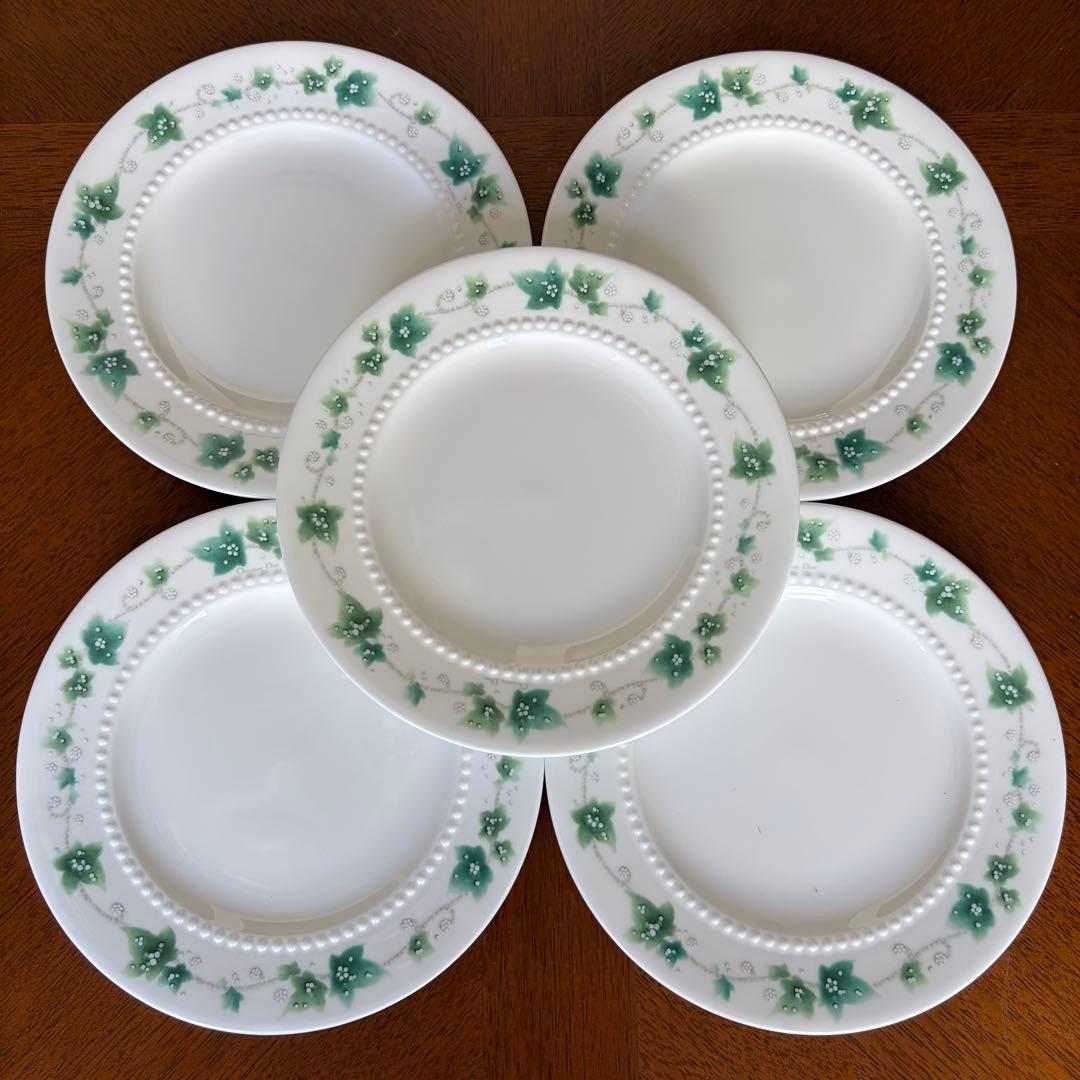 【美品】クリスチャンディオール★アイビー★ケーキ皿　5枚