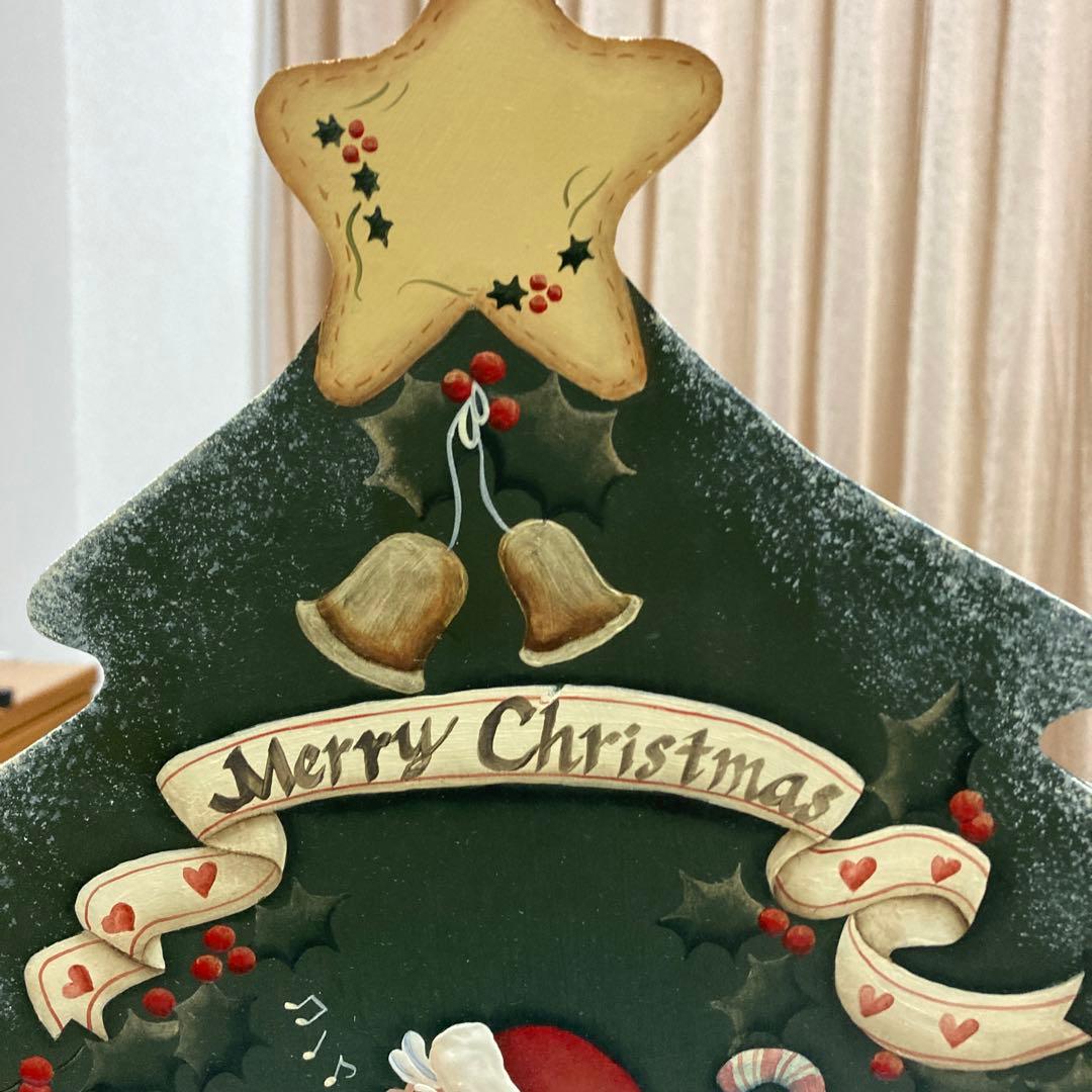 トールペイント　クリスマスツリー&サンタ