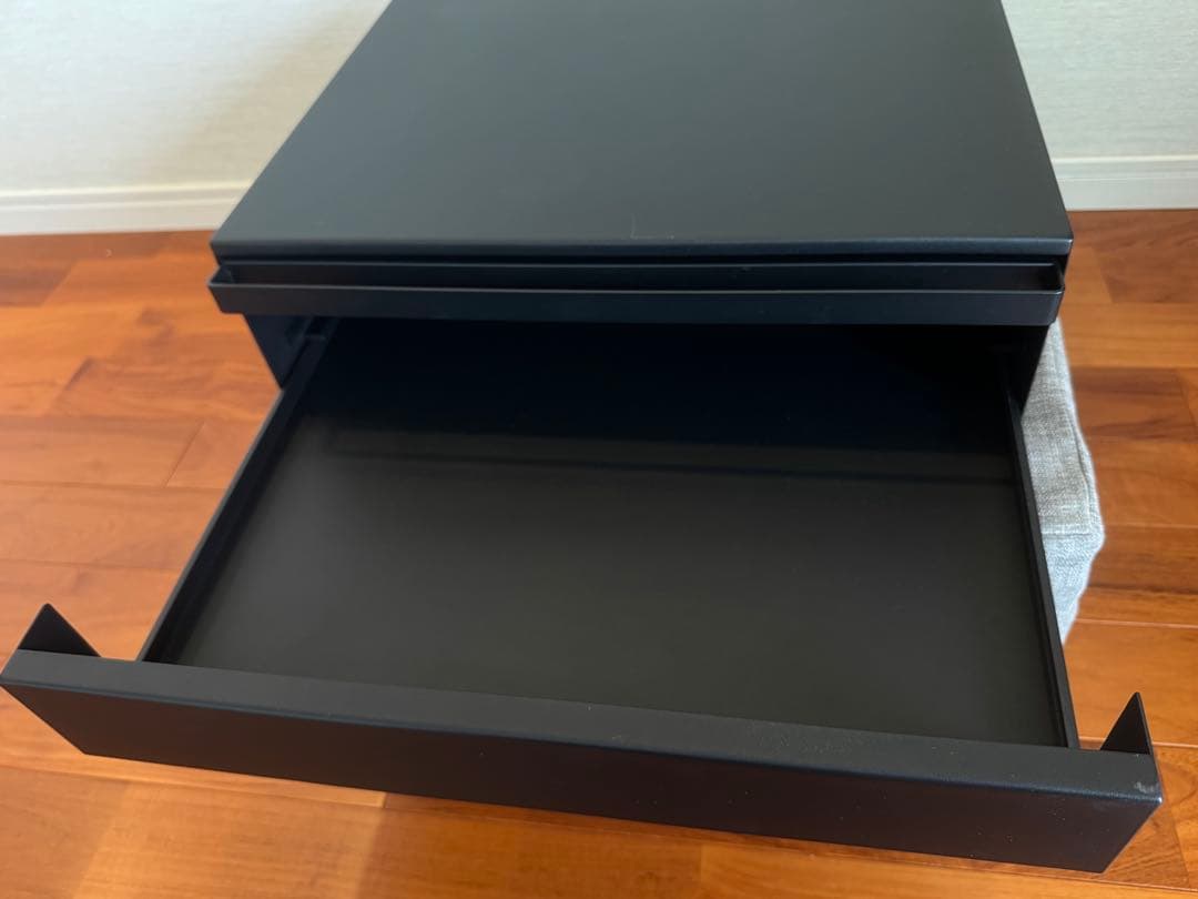 tower ツーウェイ キッチン家電下引き出し&スライドテーブル W45 黒