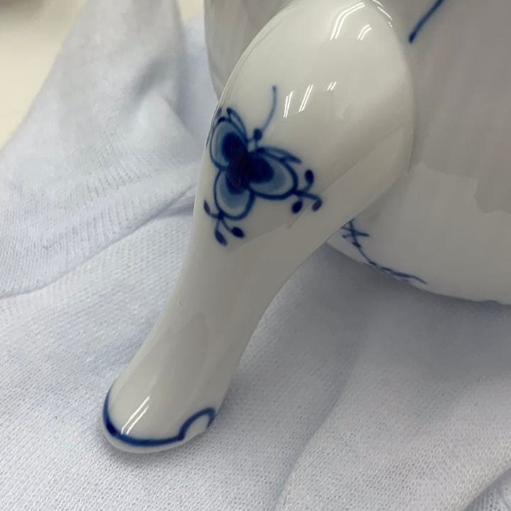 本物新品 ロイヤルコペンハーゲン ブルーフルーテッドプレイン　ミニティーポット