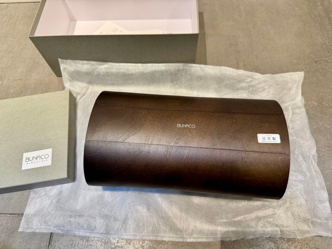 新品未使用　BUNACO ティッシュボックスケース SWING ダークブラウン色
