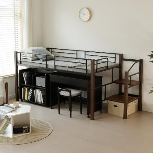 ロフトベッド パイプベッド シングル 耐荷重150kg 高さ109m ハイベッド