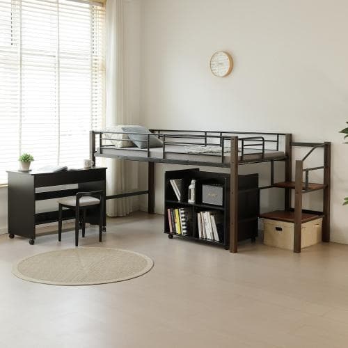 ロフトベッド パイプベッド シングル 耐荷重150kg 高さ109m ハイベッド