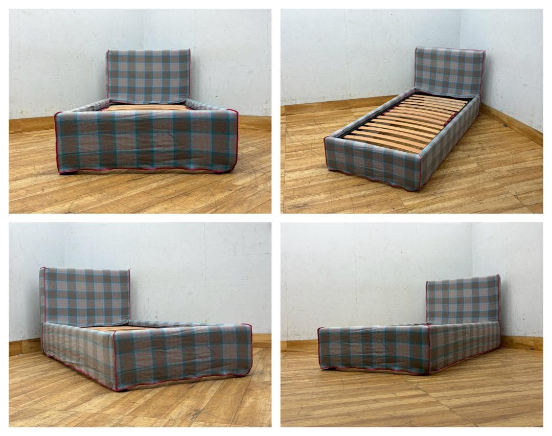 T7693☆展示品☆GERVASONI☆ジョルバゾーニ☆シングルベッドフレーム☆