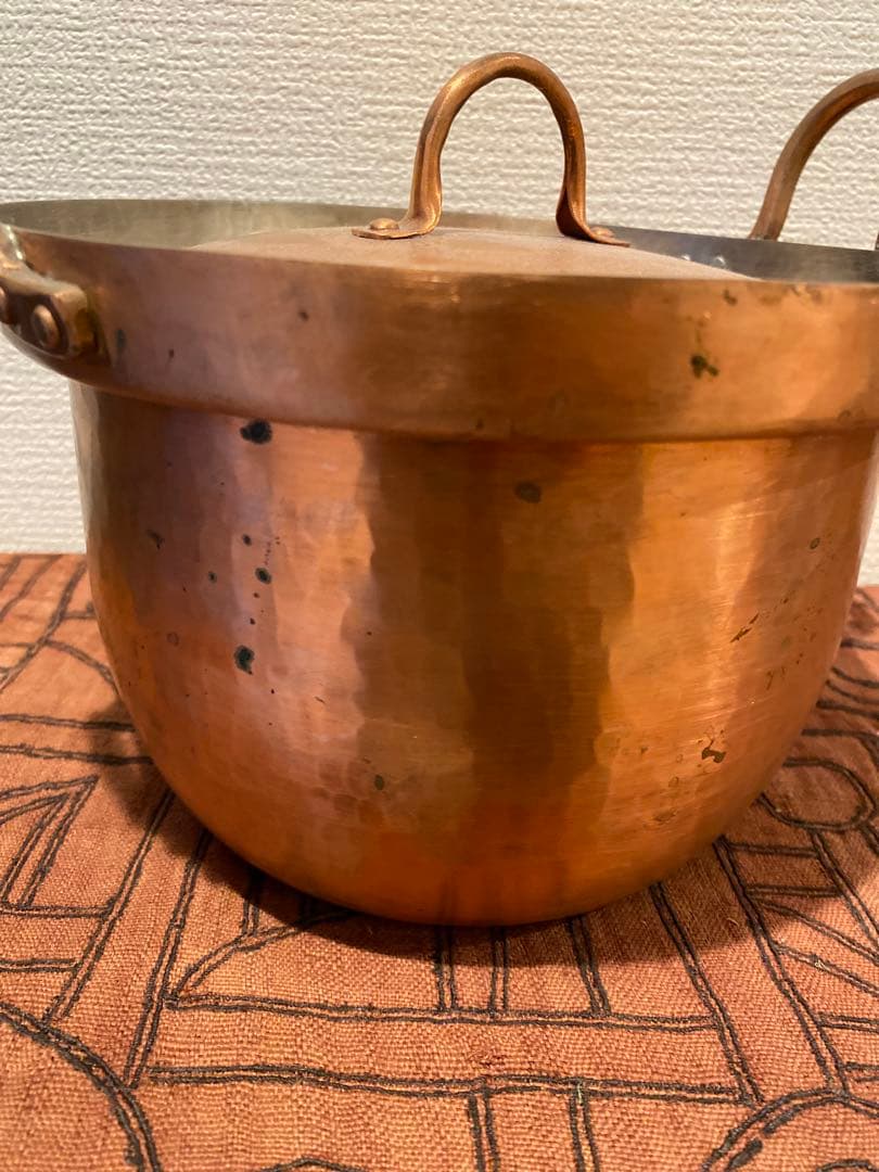 北村一男　鎚起銅器　段付鍋 手仕事　銅鍋　民藝 定価44000円