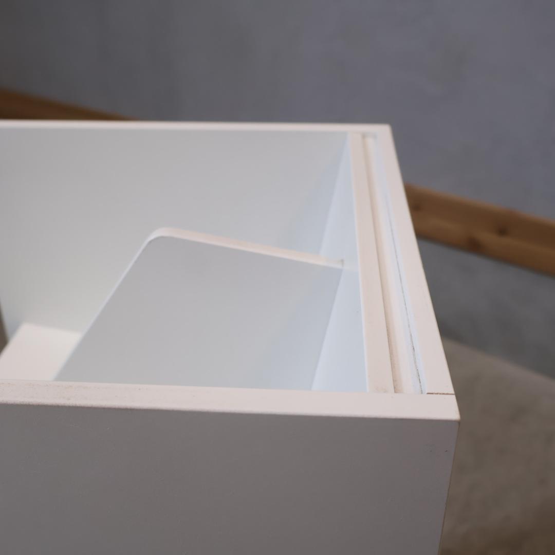 ディノス 2段 ワゴンラック キャスター付 ホワイト ブックシェルフ 本棚