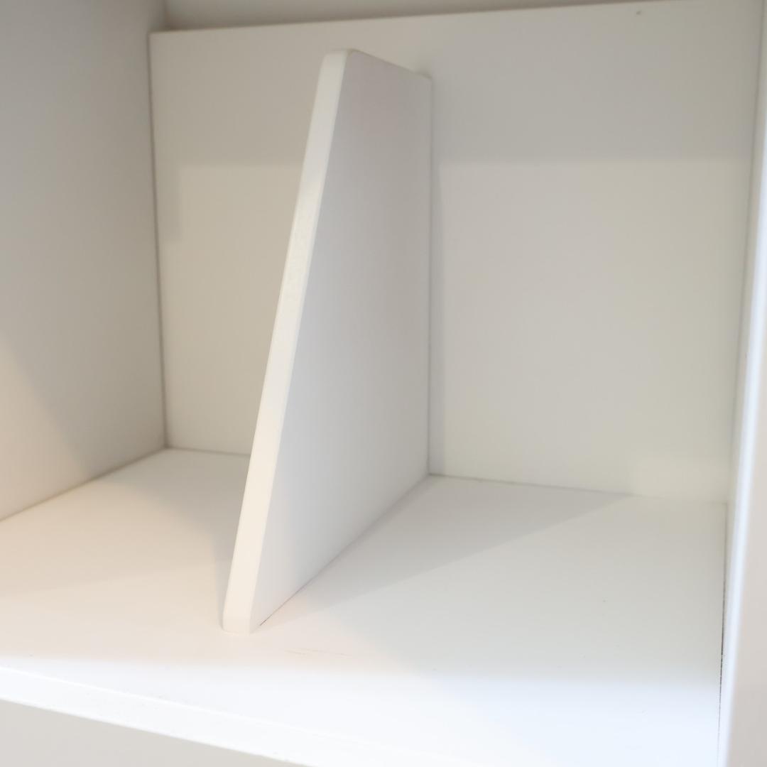 ディノス 2段 ワゴンラック キャスター付 ホワイト ブックシェルフ 本棚