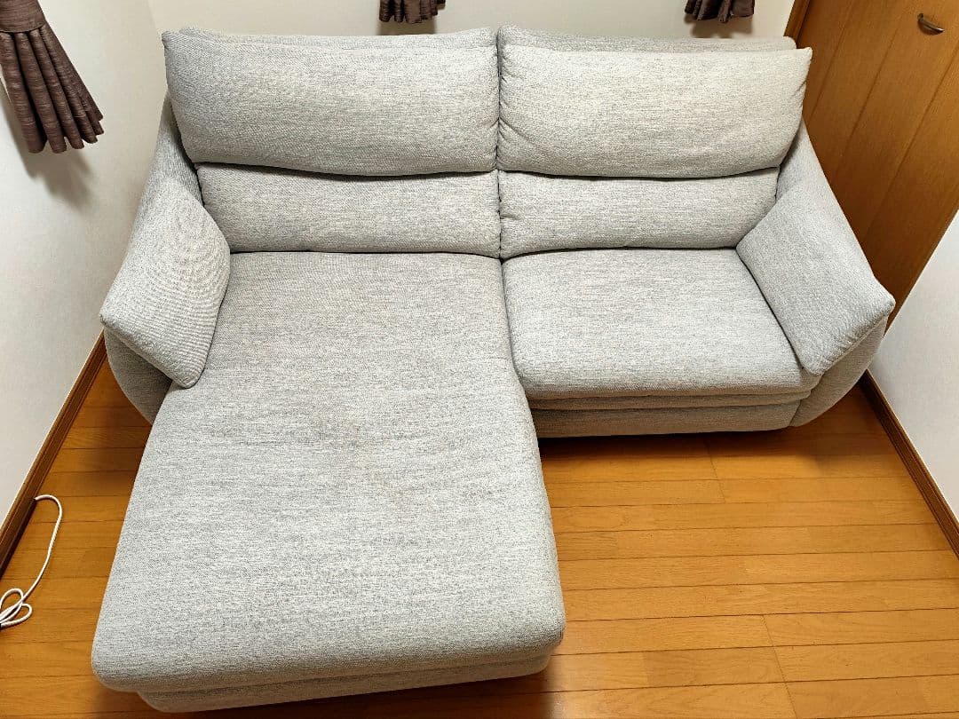 【ニトリ】L字型ファブリックソファ(グレー)