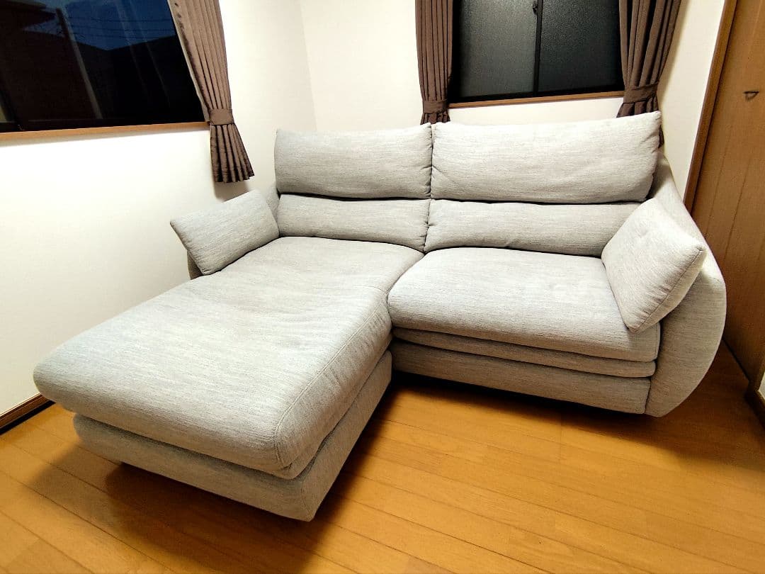 【ニトリ】L字型ファブリックソファ(グレー)