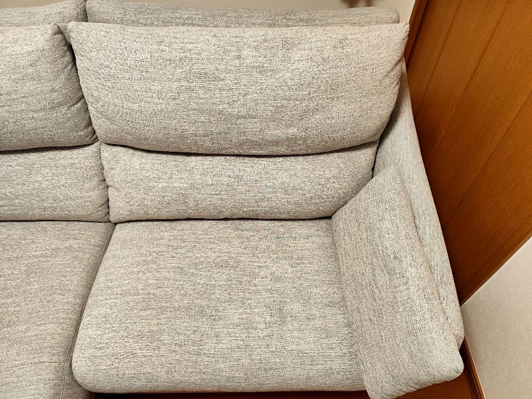 【ニトリ】L字型ファブリックソファ(グレー)