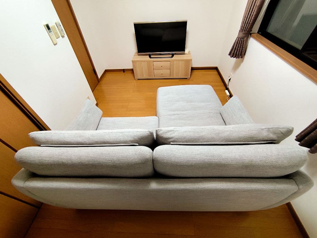 【ニトリ】L字型ファブリックソファ(グレー)