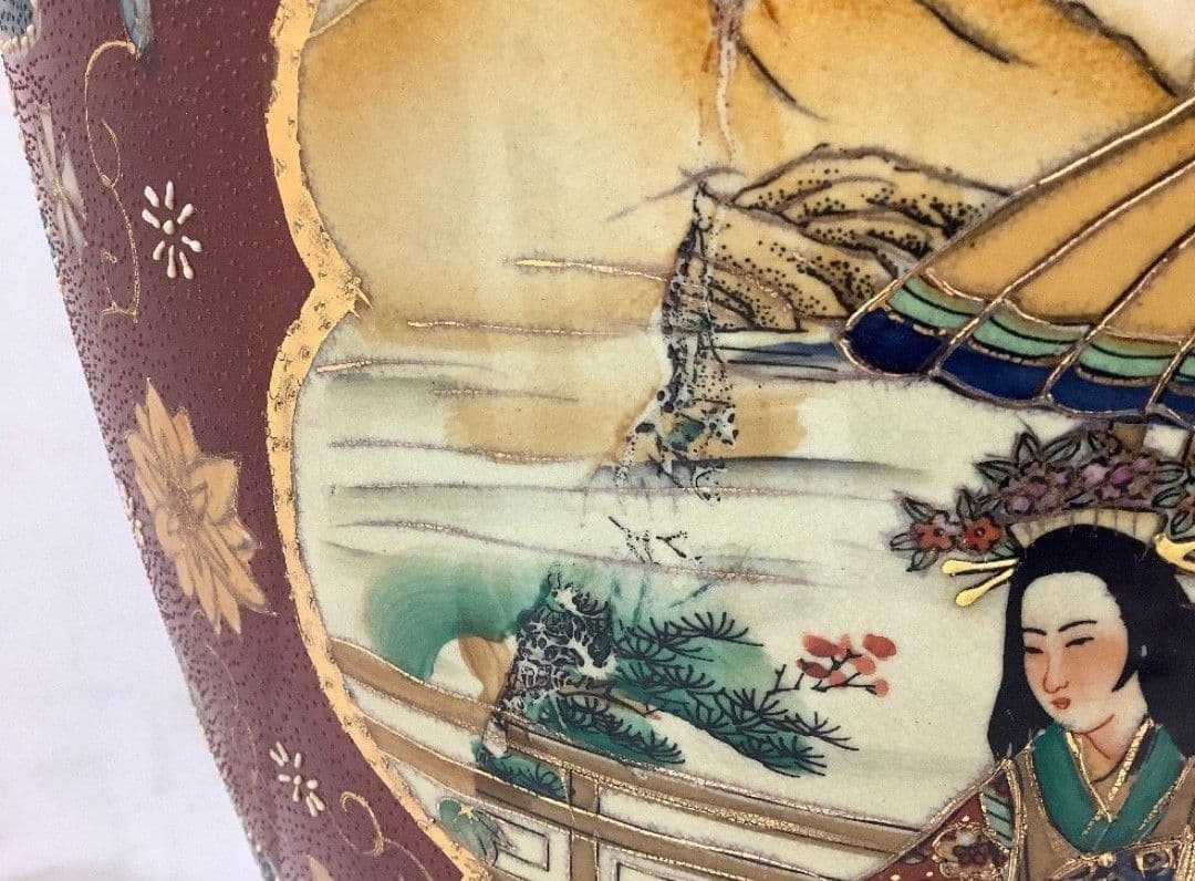 レア 超大型 美品】薩摩焼 沈降壺 高さ約130cm 花瓶 古中国 飾り壺 1