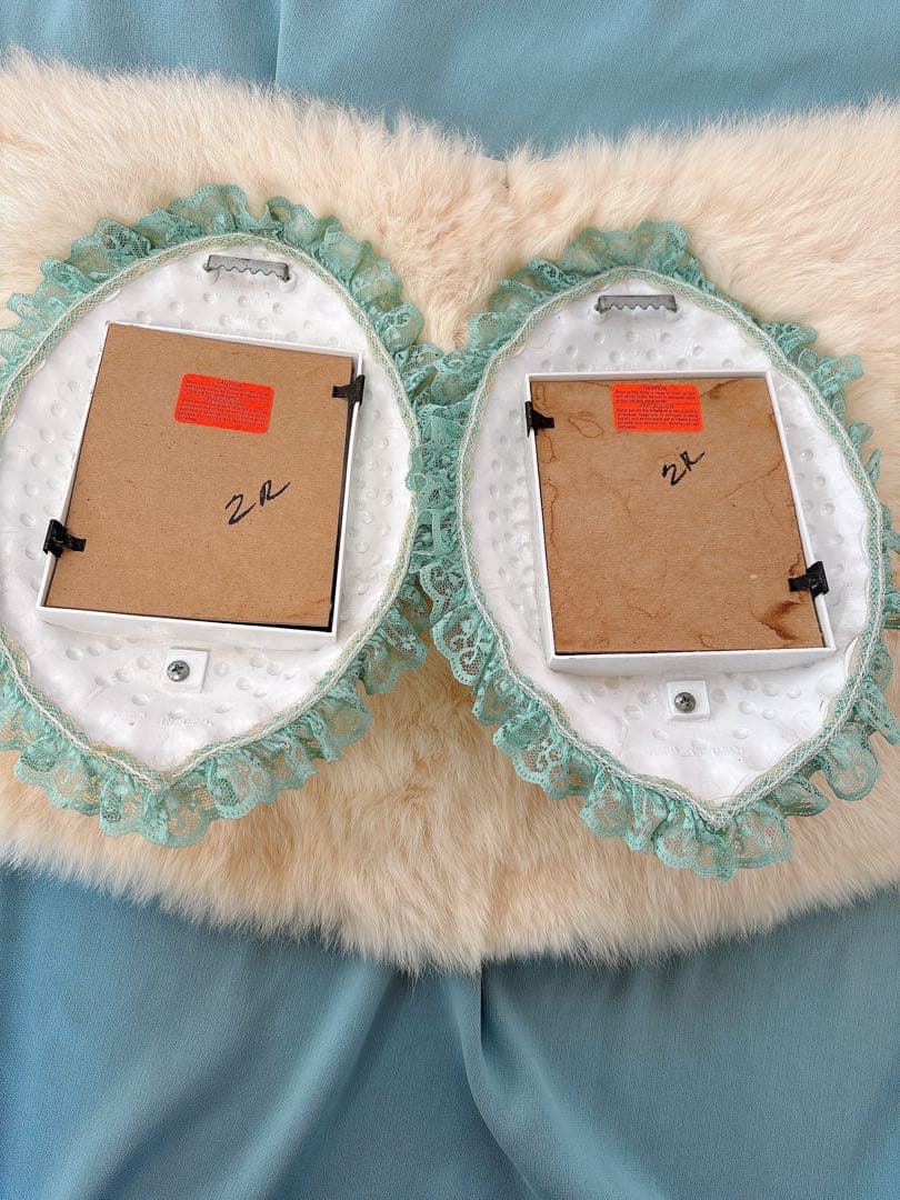 値下げ　ヴィンテージ　オーバル　壁掛け鏡 ミラー　アンティーク60s 70s