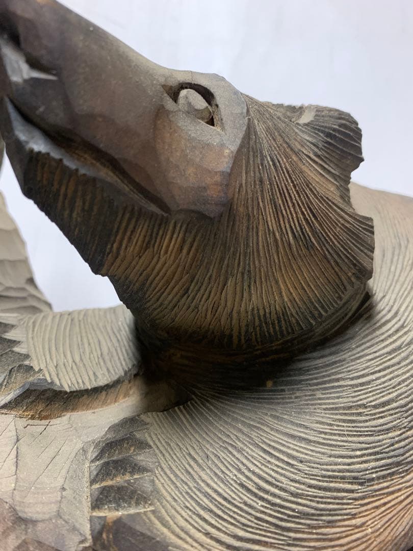 木彫り熊 親子 3体 一木彫り 骨董 - メルカリ