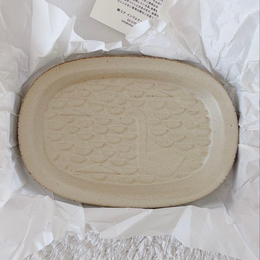 《完売品》ミナペルホネンwinter lake オーバルプレート S×2新品