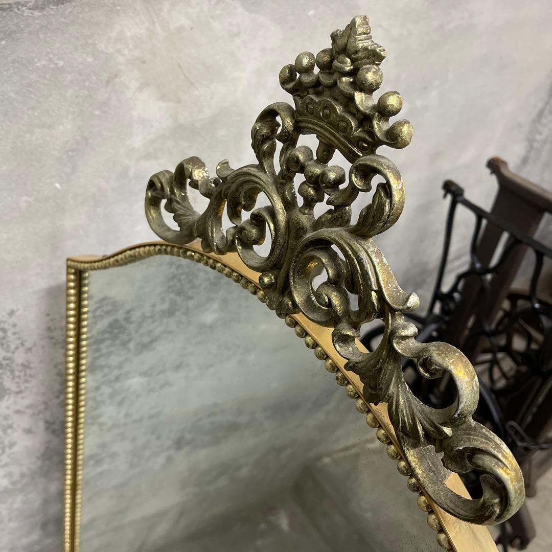 ハイミラー　壁掛け鏡　クラウン　ロココ