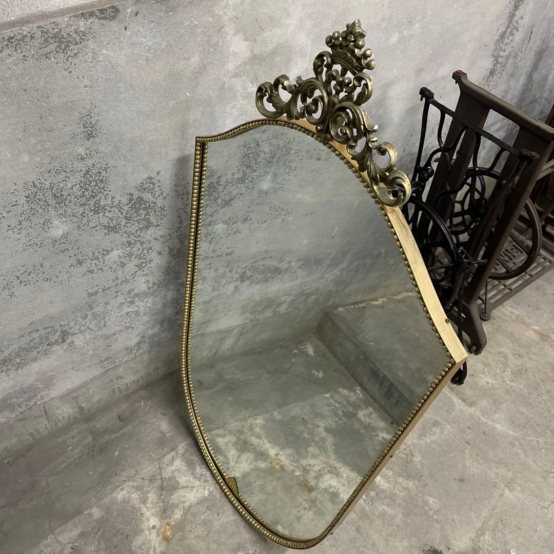 ハイミラー　壁掛け鏡　クラウン　ロココ