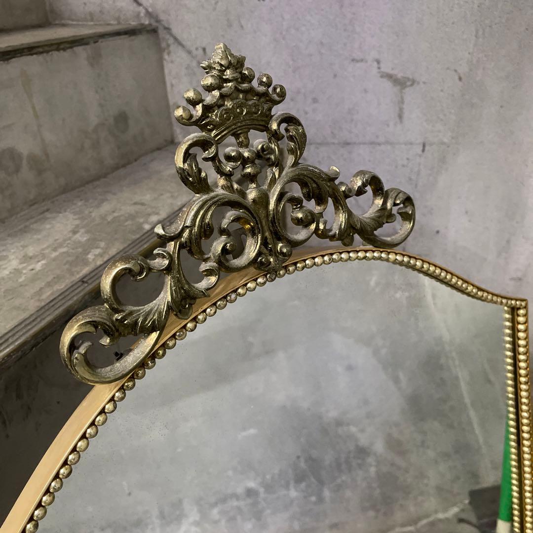 ハイミラー　壁掛け鏡　クラウン　ロココ