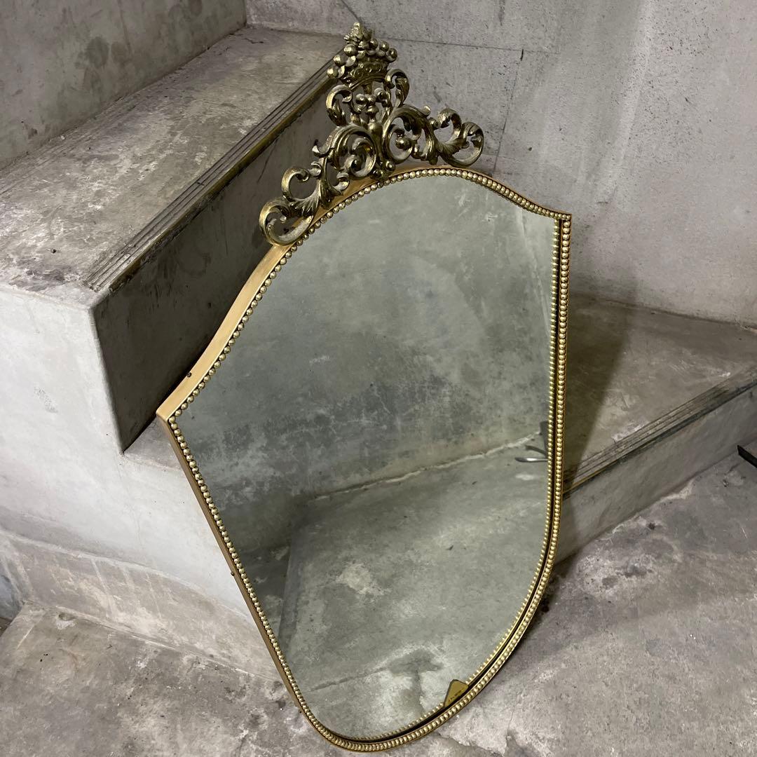 ハイミラー　壁掛け鏡　クラウン　ロココ