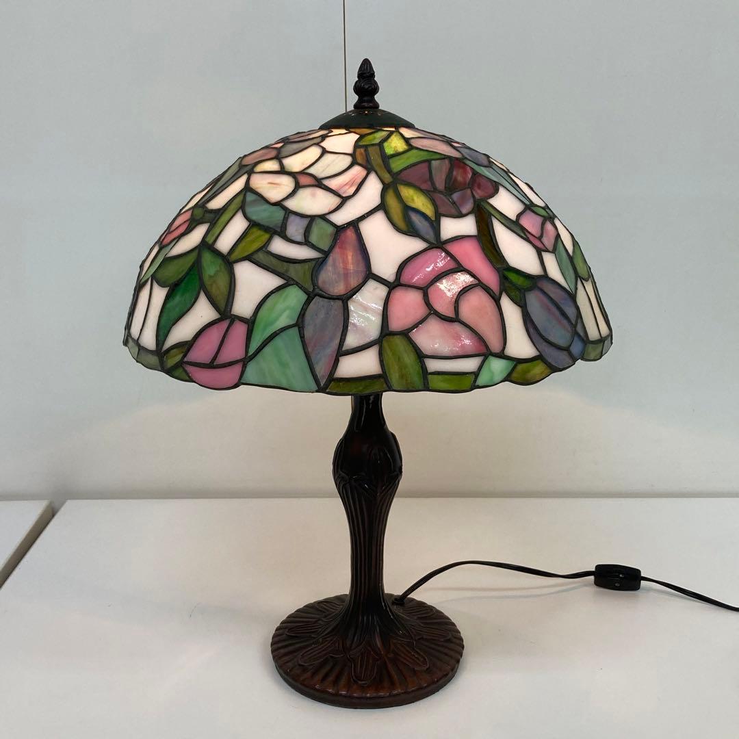 H46-11 ステンドランプ ステンドガラス ステンドグラス　ライト テーブル