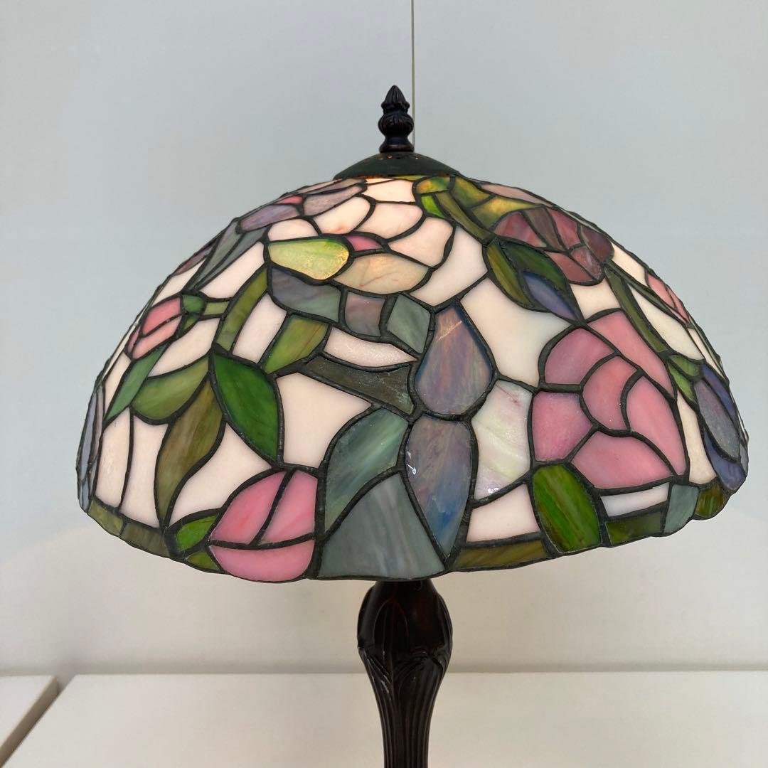 H46-11 ステンドランプ ステンドガラス ステンドグラス　ライト テーブル