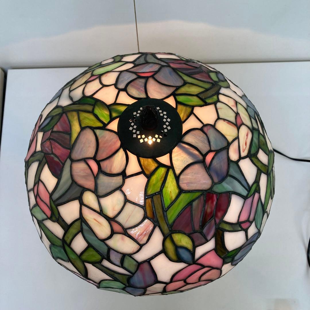H46-11 ステンドランプ ステンドガラス ステンドグラス　ライト テーブル