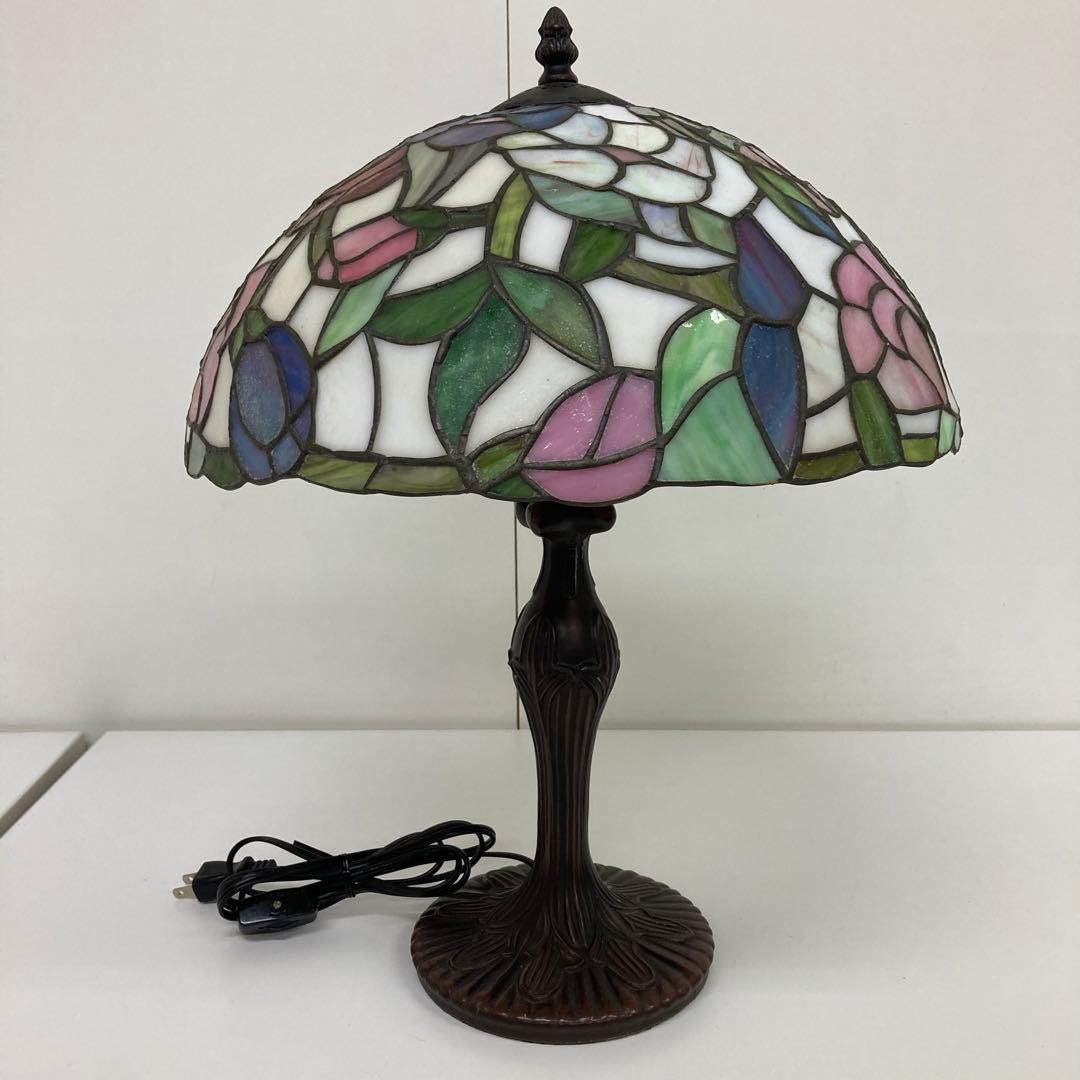 H46-11 ステンドランプ ステンドガラス ステンドグラス　ライト テーブル