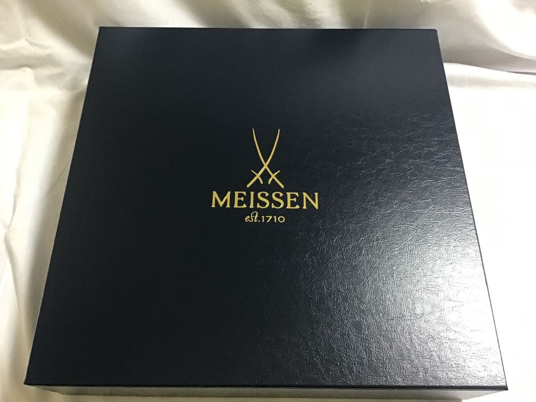 新品未使用マイセン★ブルーオニオン★メッシュプレート★MEISSEN透かしレース