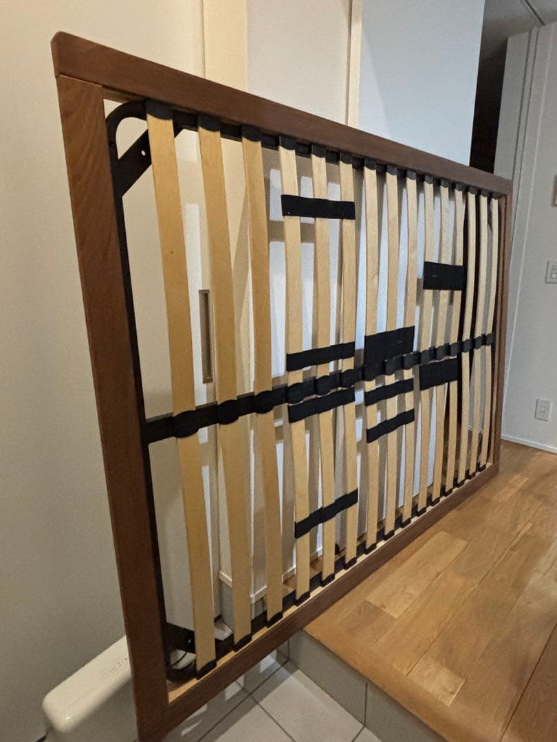 ＊無印良品＊木製ベッドフレーム セミダブル ウォールナット