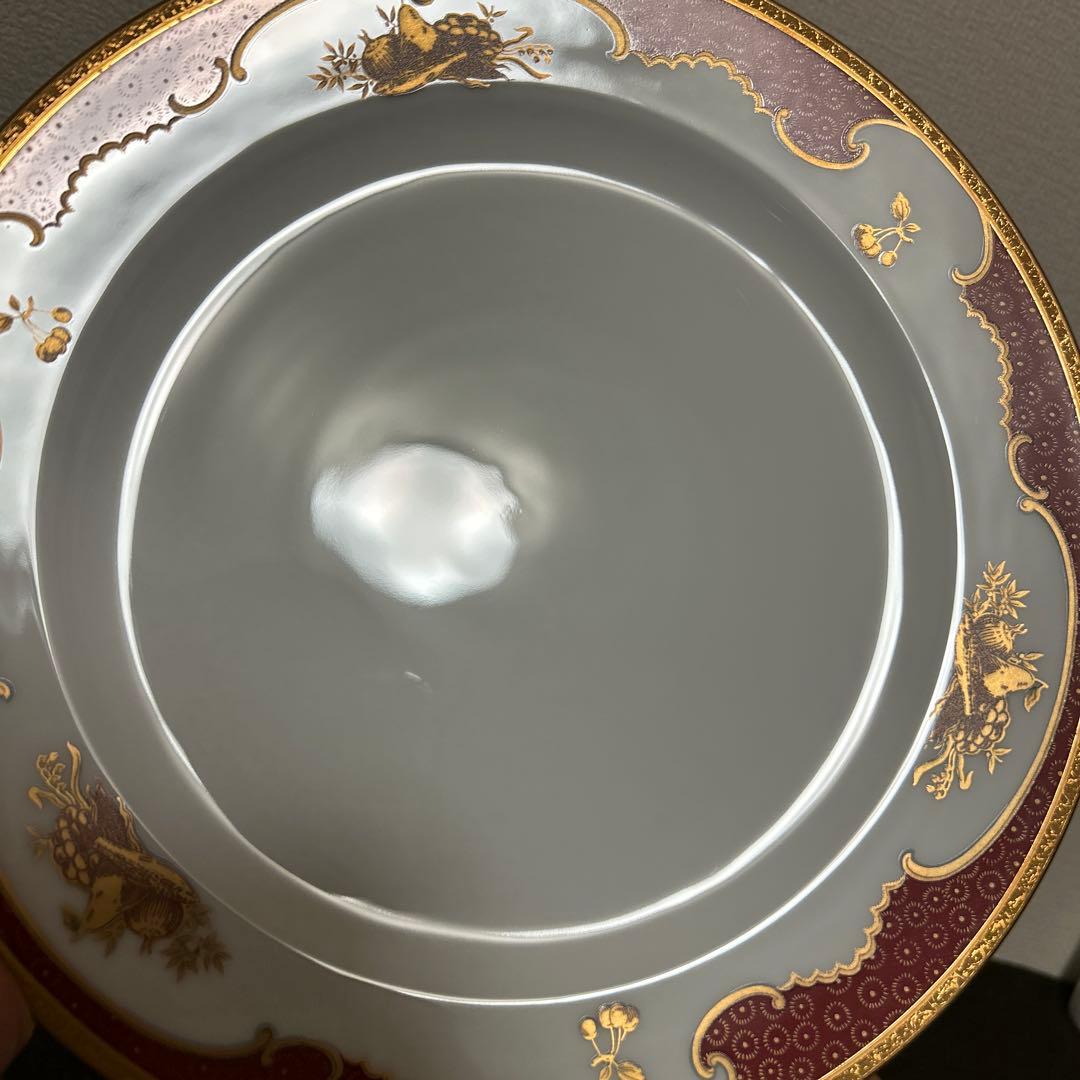 大倉陶園　リミテッドエディション　金蝕マロン　ディナープレート　26cm