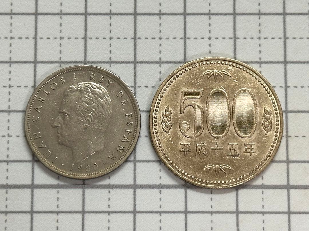 スペイン 5ペセタ 1980年 白銅 古銭 硬貨 貨幣 - メルカリ