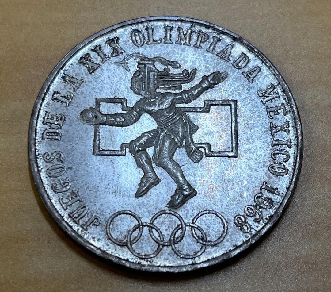 ☆1968年 メキシコオリンピック記念 25ペソ銀貨 - メルカリ