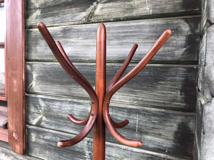 ☆秋田木工akimoku曲木ポールハンガー/コートスタンド傘立て 玄関