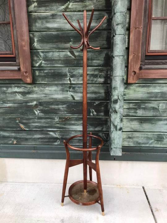 ☆秋田木工akimoku曲木ポールハンガー/コートスタンド傘立て