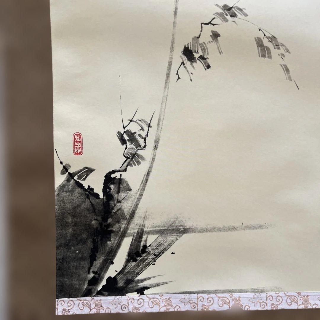 掛軸 宮本武蔵 複製画 枯木鳴鵙図 - メルカリ