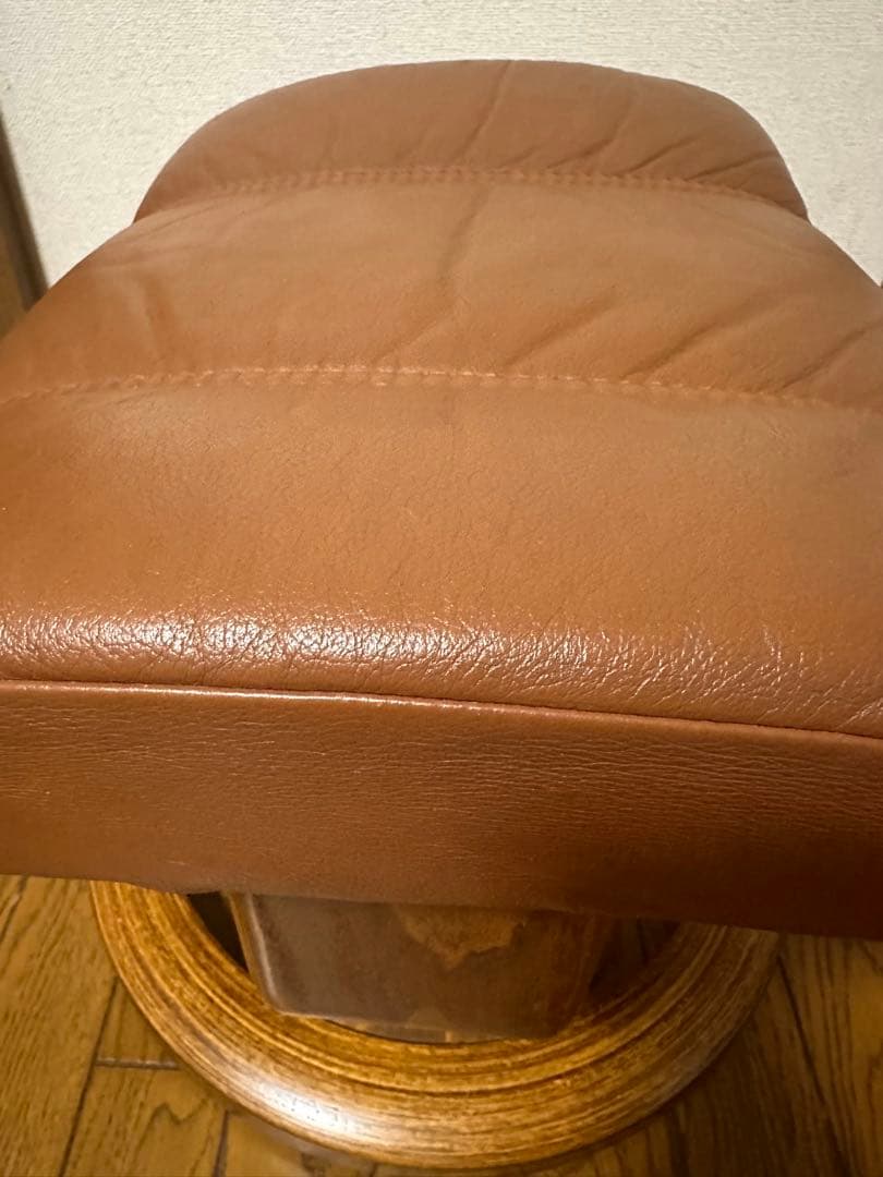 引越し短期出品/エコーネス EKORNES /オットマンスツール 本革 北欧