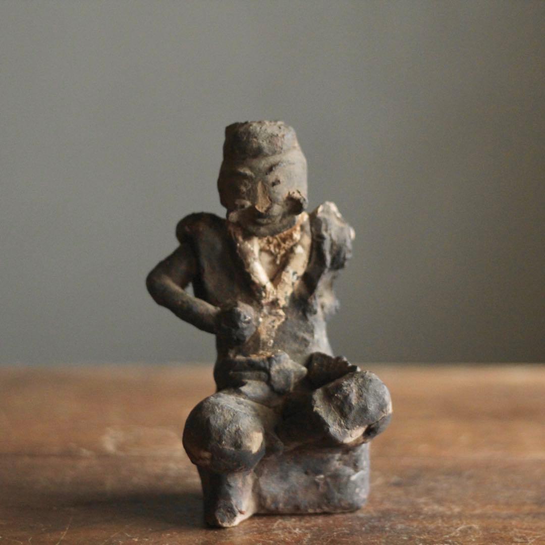 古い 土人形 恵比寿さん 古美術 古道具 アンティーク オブジェ