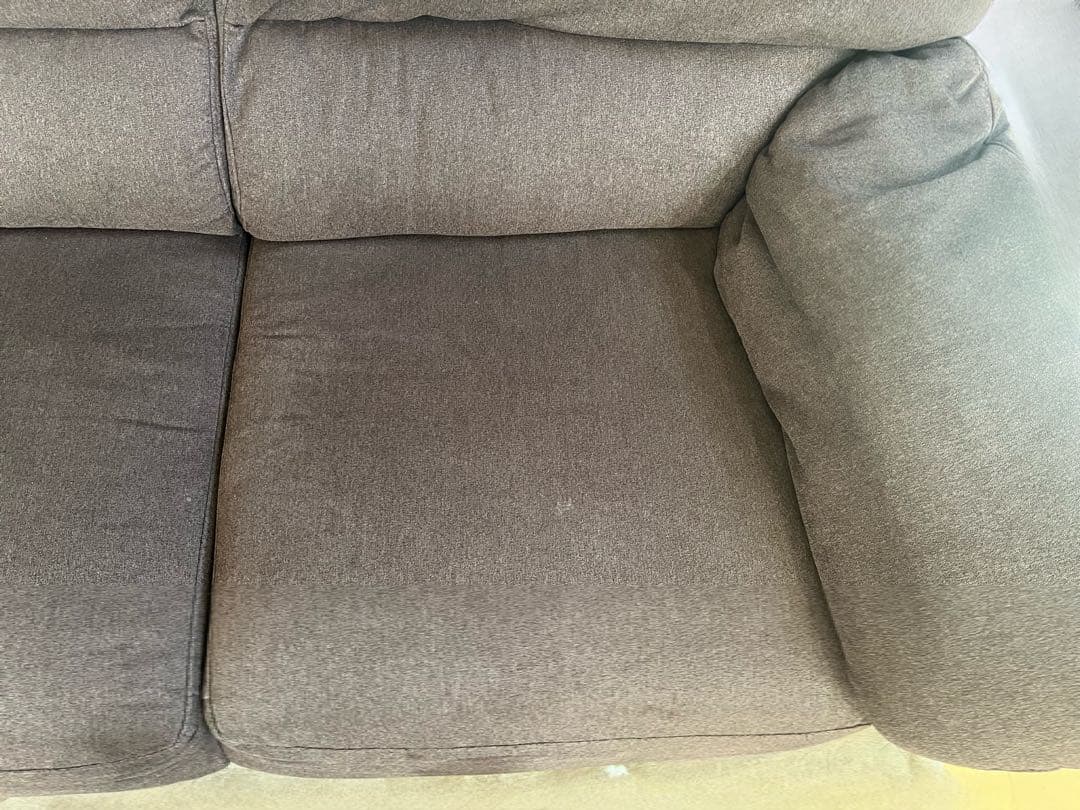 ［asukin］ニトリ　２人掛け布貼りソファ(ウォール3KD DBR)