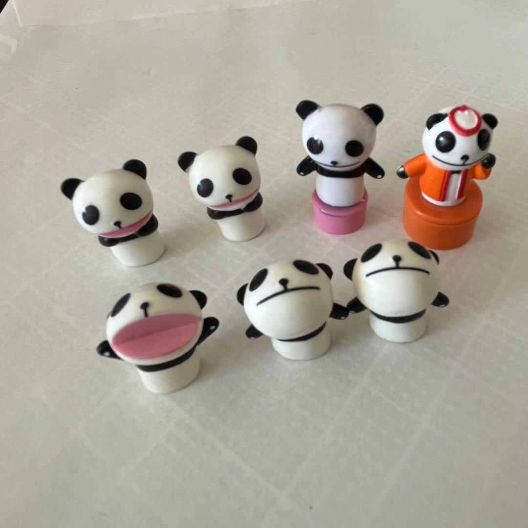 平成レトロ キリン 生茶 スッポリプチパンダ ミニスタンプ7体セット