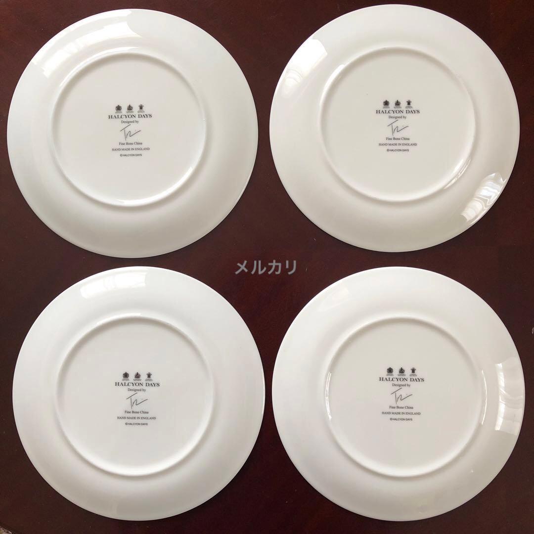 新品　英国　ハルシオンデイズ　ハル・ザ・ベア　プレート　4枚セット　クリスマス