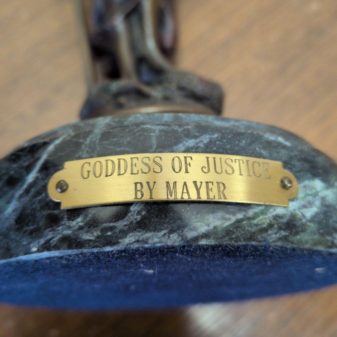 正義の女神　ブロンズ３１センチA.MAYER作