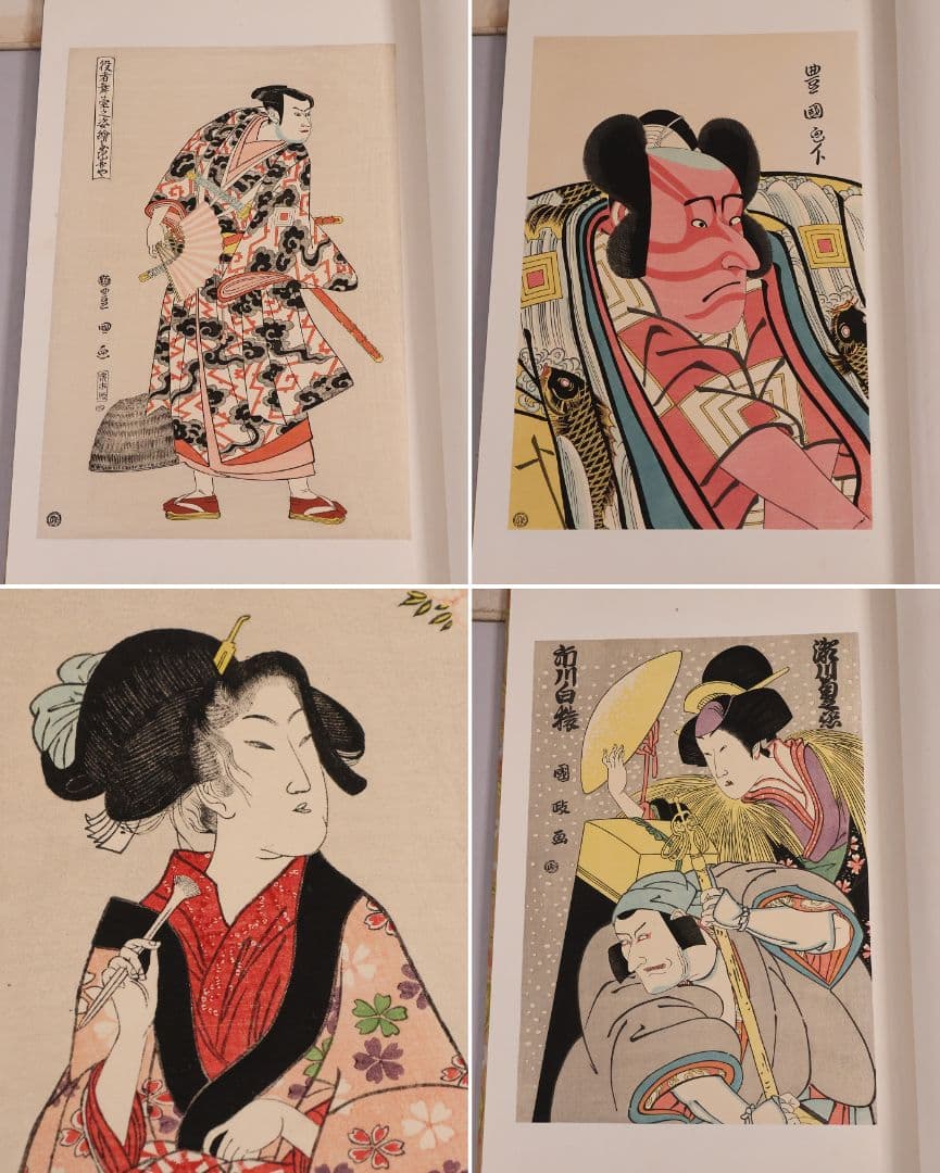 【４】手摺木版画 大正 浮世風俗やまと錦絵 橋口五葉 60図3冊揃【CM421】