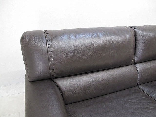 フォルメンティ 総革3人掛けソファ 　総本革ソファ/本革トリプルソファ