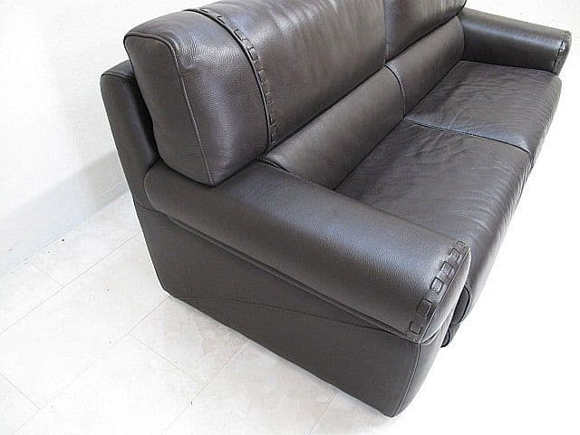 フォルメンティ 総革3人掛けソファ 　総本革ソファ/本革トリプルソファ