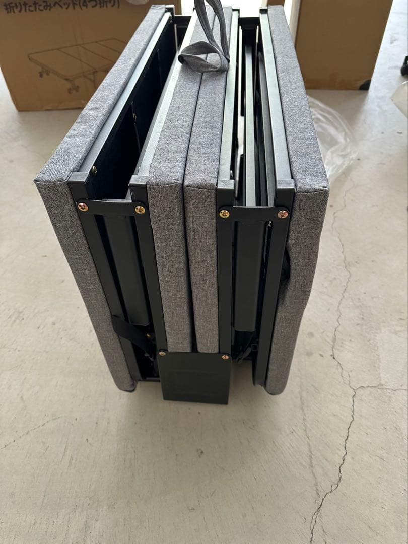 02 折りたたみベッドアウトドアベッド持ち運び可能枕内蔵キャンプベッド